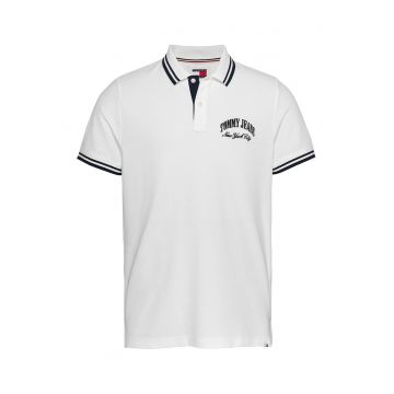 Tricou polo cu broderie logo pe piept