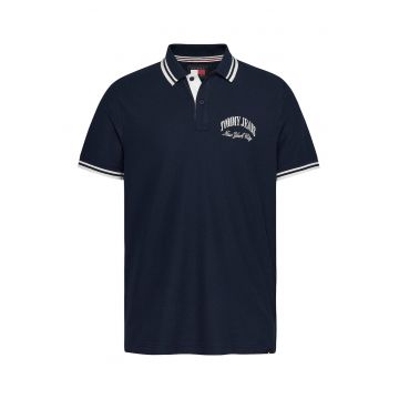 Tricou polo cu broderie logo pe piept