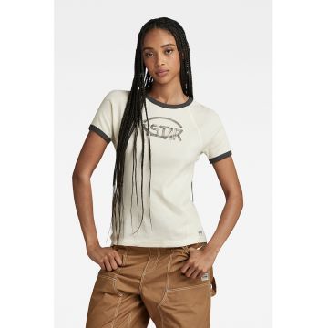 Tricou slim fit din bumbac organic