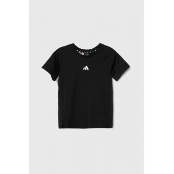 adidas tricou copii culoarea negru