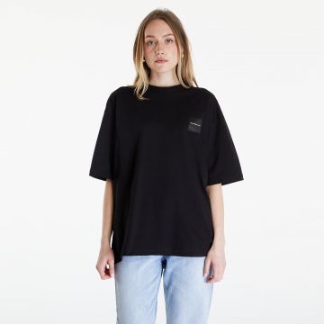 Tricou Calvin Klein Jeans Warp Logo Boyfriend Short Sleeve Tee Black