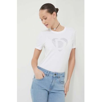 Desigual tricou femei, culoarea alb