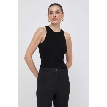 MICHAEL Michael Kors top femei, culoarea negru