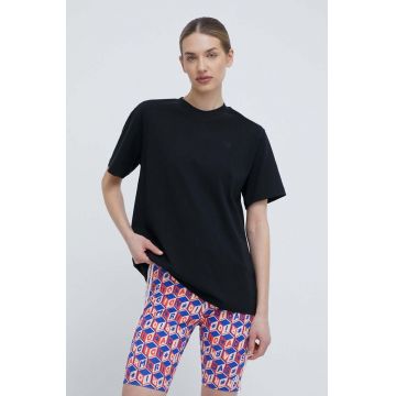 New Balance tricou din bumbac femei, culoarea negru, WT41501BK