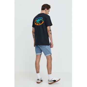 Quiksilver tricou din bumbac barbati, culoarea negru, cu imprimeu