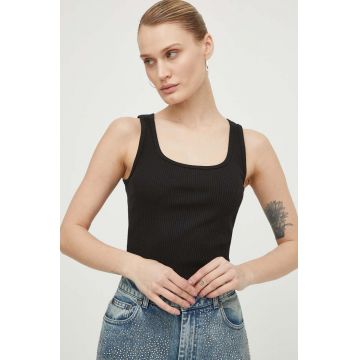 Samsoe Samsoe top femei, culoarea negru