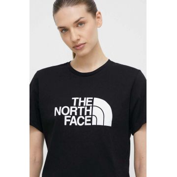 The North Face tricou din bumbac femei, culoarea negru