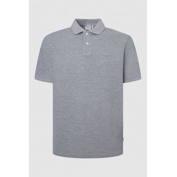 Tricou polo de bumbac cu aspect pique