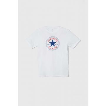 Converse tricou copii culoarea alb, cu imprimeu