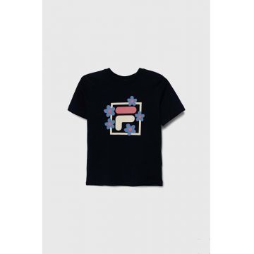 Fila tricou de bumbac pentru copii LAMSTEDT culoarea albastru marin