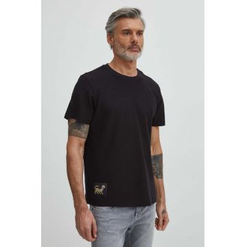 Medicine tricou din bumbac barbati, culoarea negru, cu imprimeu