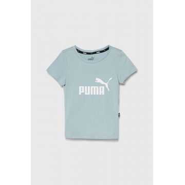 Puma tricou de bumbac pentru copii culoarea negru