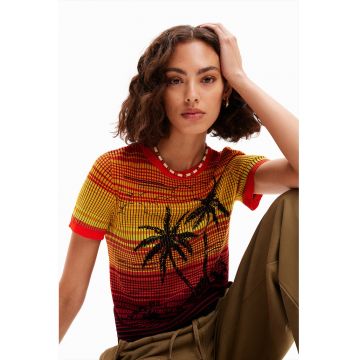 Tricou cu model tropical