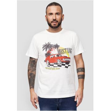 Tricou din bumbac cu imprimeu Ford Tropical Mustang 3313