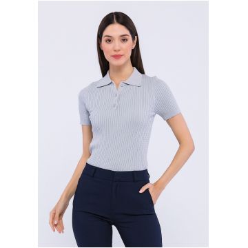 Tricou polo cu torsade