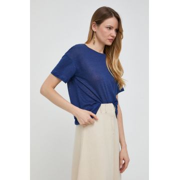 Weekend Max Mara tricou de in culoarea bleumarin 2415940000000