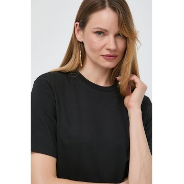 Weekend Max Mara tricou din bumbac femei, culoarea negru 2415940000000