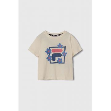 Fila tricou de bumbac pentru copii LAMSTEDT culoarea bej