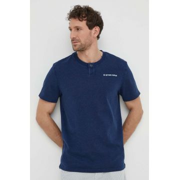 G-Star Raw tricou din bumbac barbati, culoarea albastru marin, cu imprimeu