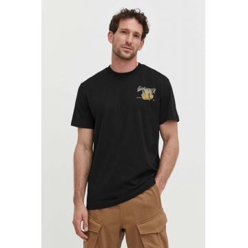 G-Star Raw tricou din bumbac barbati, culoarea negru, cu imprimeu