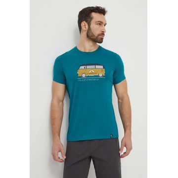 LA Sportiva tricou Van barbati, culoarea verde, cu imprimeu, H47733733