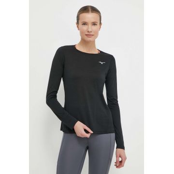 Mizuno longsleeve pentru alergare Impulse Core culoarea negru