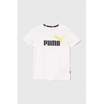 Puma tricou de bumbac pentru copii culoarea negru, cu imprimeu