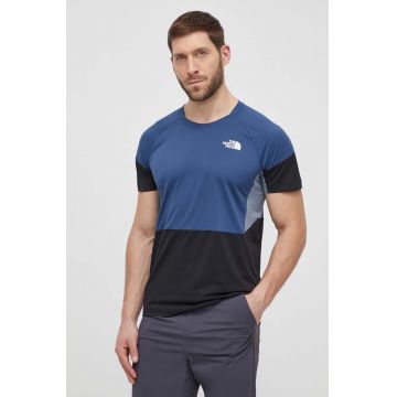 The North Face tricou sport Bolt Tech culoarea albastru marin, modelator, NF0A825GMPF1