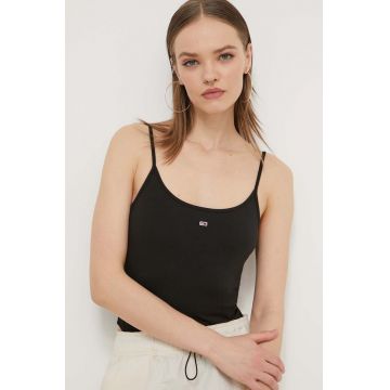 Tommy Jeans body femei, culoarea negru DW0DW17993