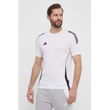 adidas Performance tricou de antrenament Tiro 24 culoarea alb, cu imprimeu, IS1019