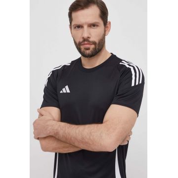 adidas Performance tricou de antrenament Tiro 24 culoarea negru, cu imprimeu, IJ7676