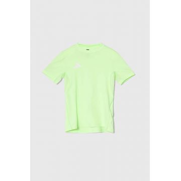 adidas tricou copii culoarea verde, neted