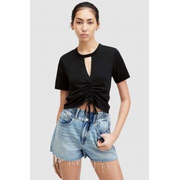 AllSaints tricou din bumbac culoarea negru