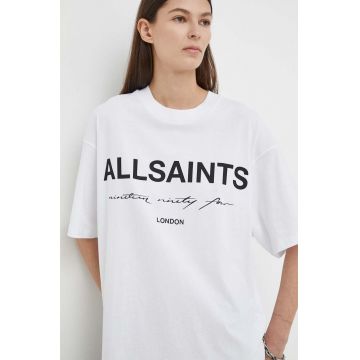 AllSaints tricou din bumbac HELIS CARLIE TEE femei, culoarea alb