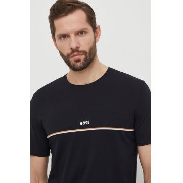 BOSS tricou lounge culoarea negru, cu imprimeu 50515395