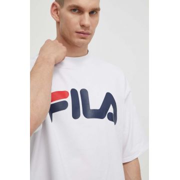 Fila tricou Lowell barbati, culoarea alb, cu imprimeu, FAM0655