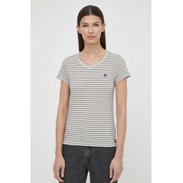 G-Star Raw tricou din bumbac femei, culoarea gri