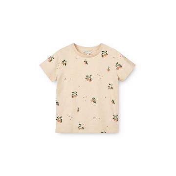 Liewood tricou din bumbac pentru bebelusi Apia Baby Printed Shortsleeve T-shirt culoarea roz, modelator