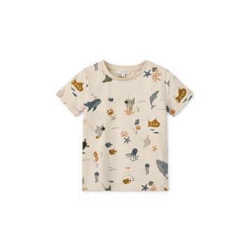 Liewood tricou din bumbac pentru bebelusi Apia Baby Printed Shortsleeve T-shirt modelator