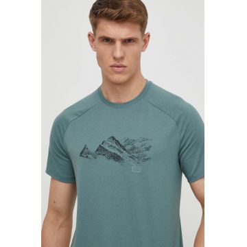 Mammut tricou sport Mountain culoarea verde, cu imprimeu