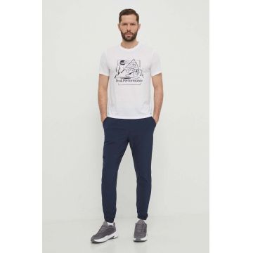 Peak Performance tricou barbati, culoarea alb, cu imprimeu