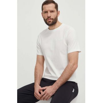 Peak Performance tricou din bumbac barbati, culoarea alb, neted