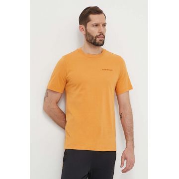 Peak Performance tricou din bumbac barbati, culoarea portocaliu, neted