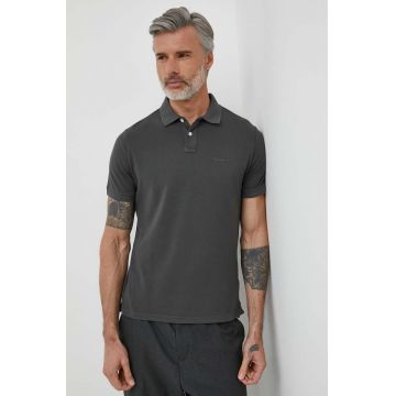 Pepe Jeans polo de bumbac culoarea gri, neted