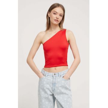 Tommy Jeans top femei, culoarea roșu DW0DW17898