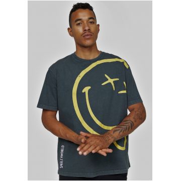 Tricou lejer cu imprimeu grafic Smileyworld Face 4475