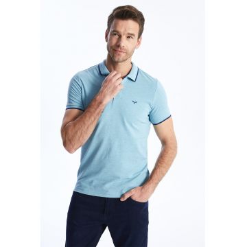 Tricou polo uni din material pique