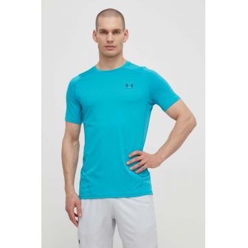 Under Armour tricou de antrenament culoarea turcoaz, neted