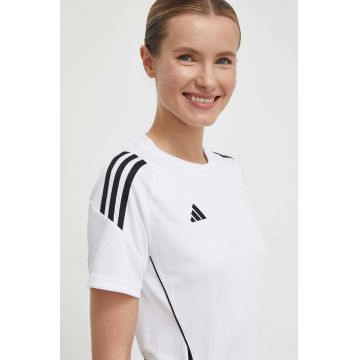 adidas Performance tricou de antrenament Tiro 24 culoarea alb, IS1024