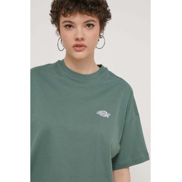 Dickies tricou din bumbac femei, culoarea verde